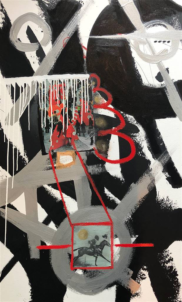 William Atkinson: Referential Treatment, 2019 Mixed Media on Canvas 48x30