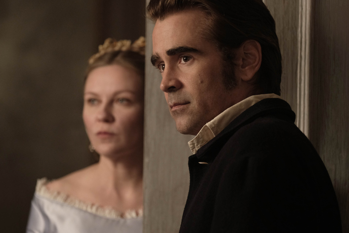 Kirsten Dunst as Edwina and Colin Farrell as John McBurney in Focus Features' atmospheric thriller THE BEGUILED.